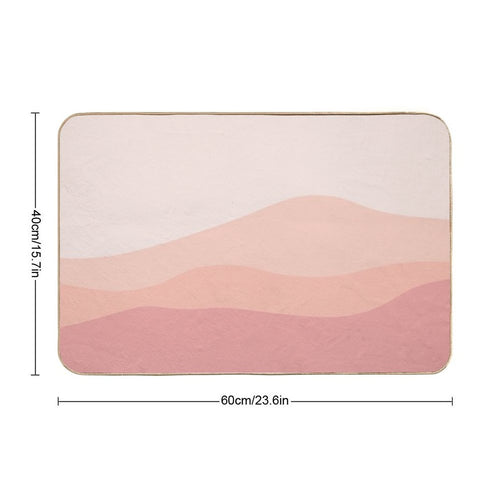 Aesthetic Soft Red Mountains  Multi-Purpose Bath Mat