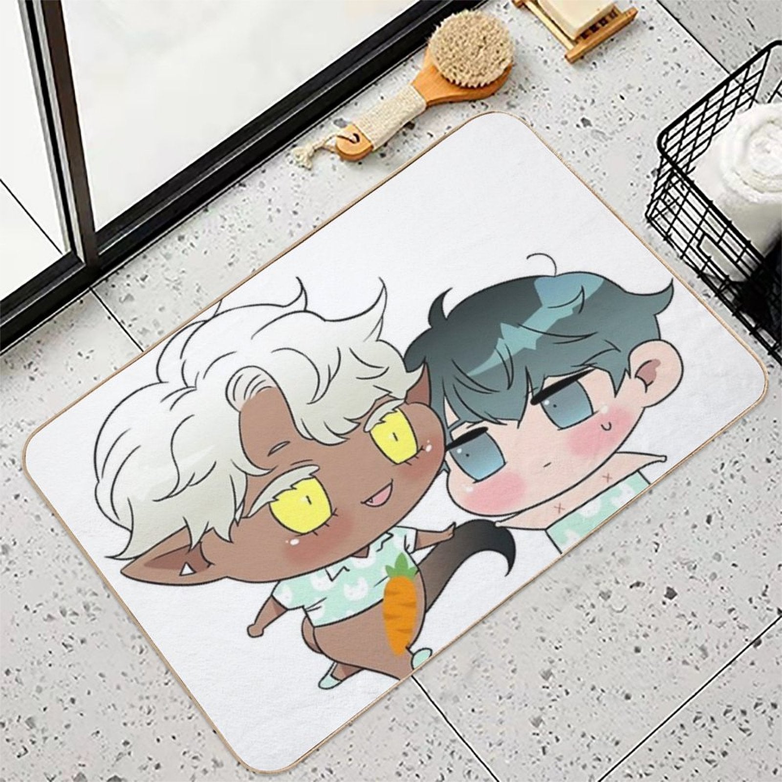 Chibi Dear Door 9  Stain-Proof Bath Mat