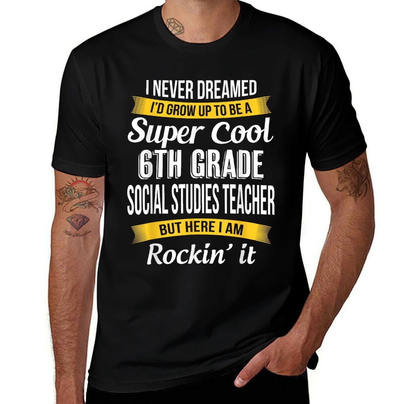 6th Grade Social Studies Teacher Funny Appreciation  Easy-care T-Shirt