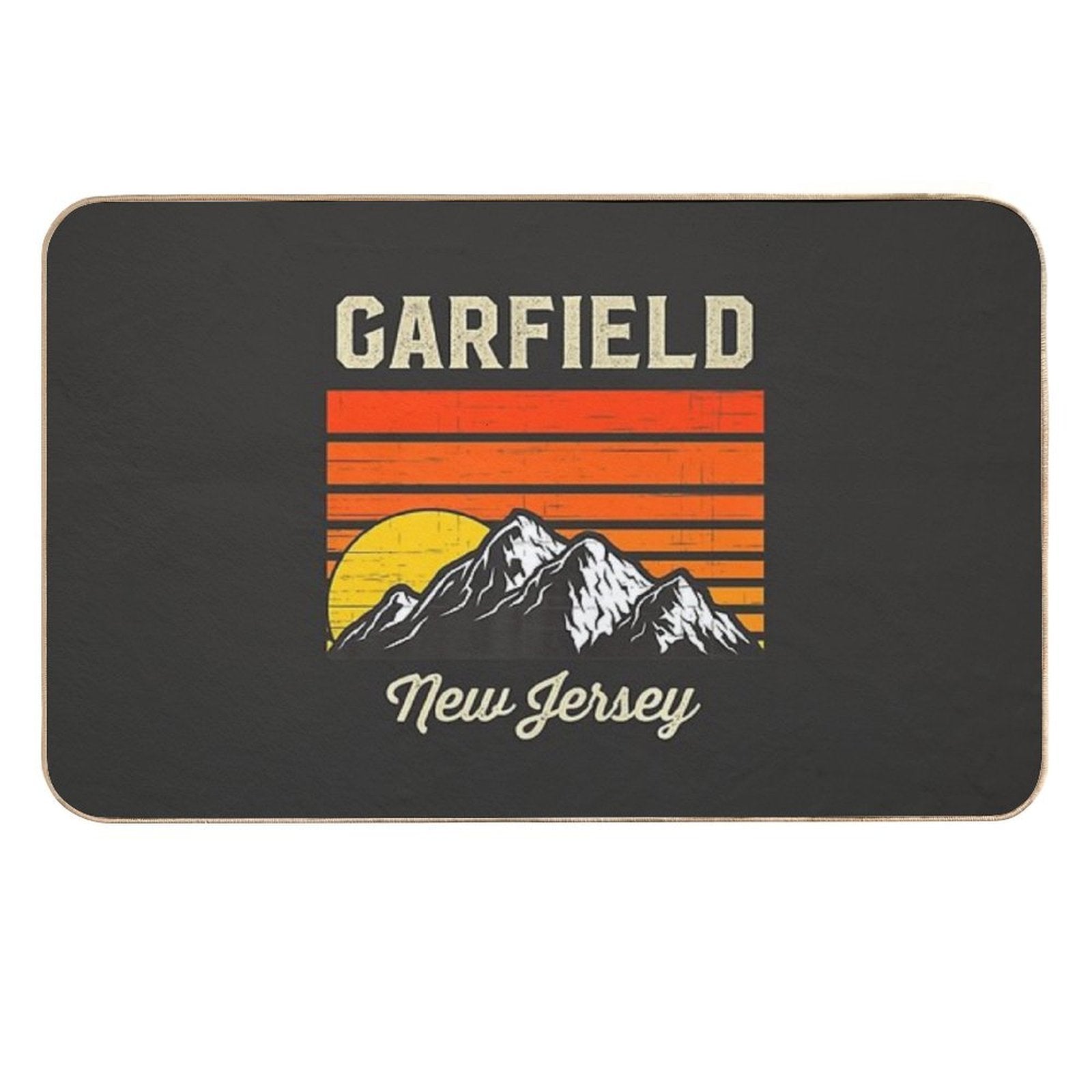 Garfield New Jersey Hometown City State USA  Eco-Friendly Bath Mat