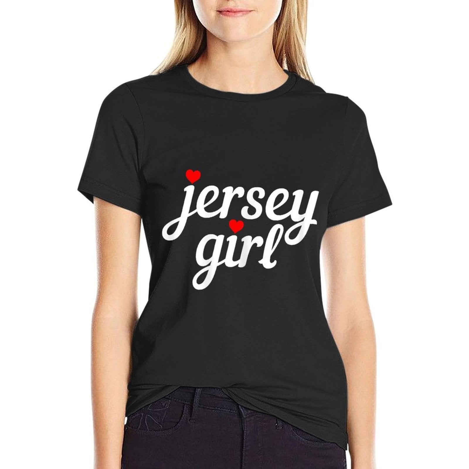 Jersey Girl New Jersey Heart Funny Cute New Jersey Pride  Eco-friendly Material T-Shirt