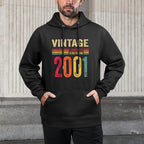 21 Year Old Gifts Vintage 2001 Limited Edition 21st Birthday Relaxed Fit Hoodie