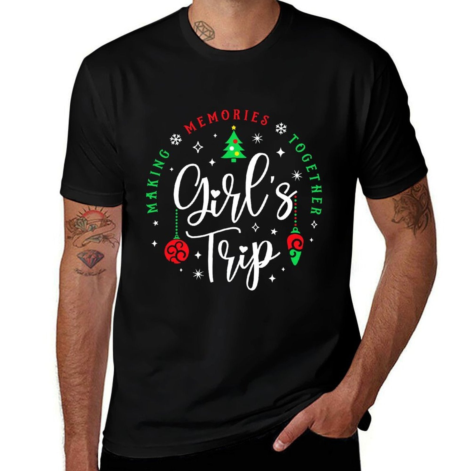 Christmas Girls Trip Making Memories Together Sisters Trip Premium Tri-Blend  Fade-proof Color T-Shirt
