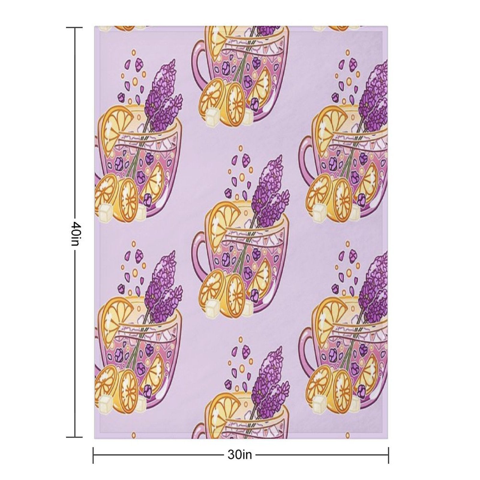Lavender Lemonade Quick-dry Throw Blanket