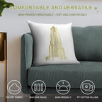 Gold Cathedral of Learning Soft Style Accent Throw Pillow