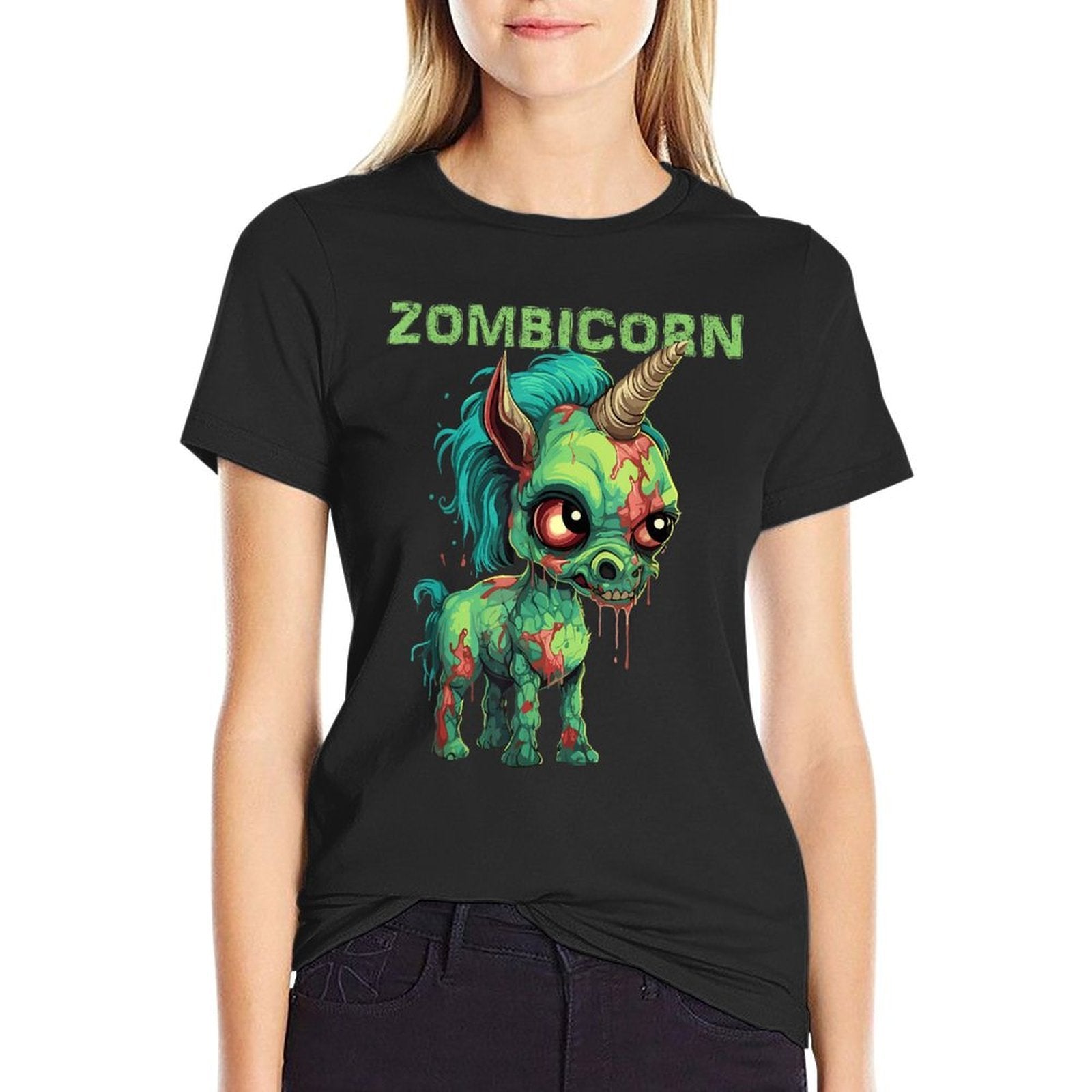 Funny Zombie Unicorn Halloween Tshirt Zombicorn Creature  Affordable Price T-Shirt