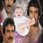 Tom Selleck - Original Fan Art 80s Aesthetic Compact Throw Blanket