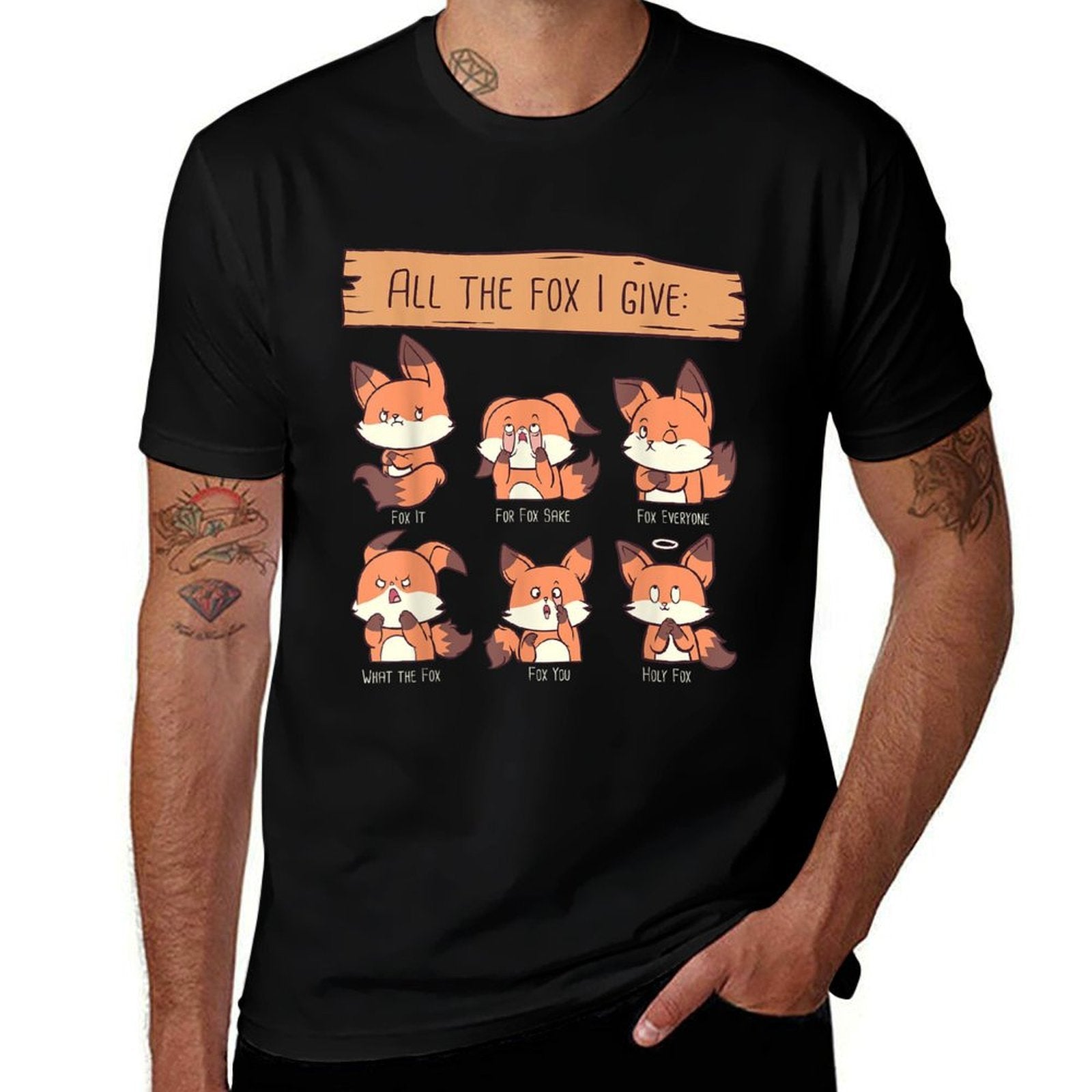 Look At All The Fox I GIve Funny Red Foxes No Fox Given Comfortable T-Shirt
