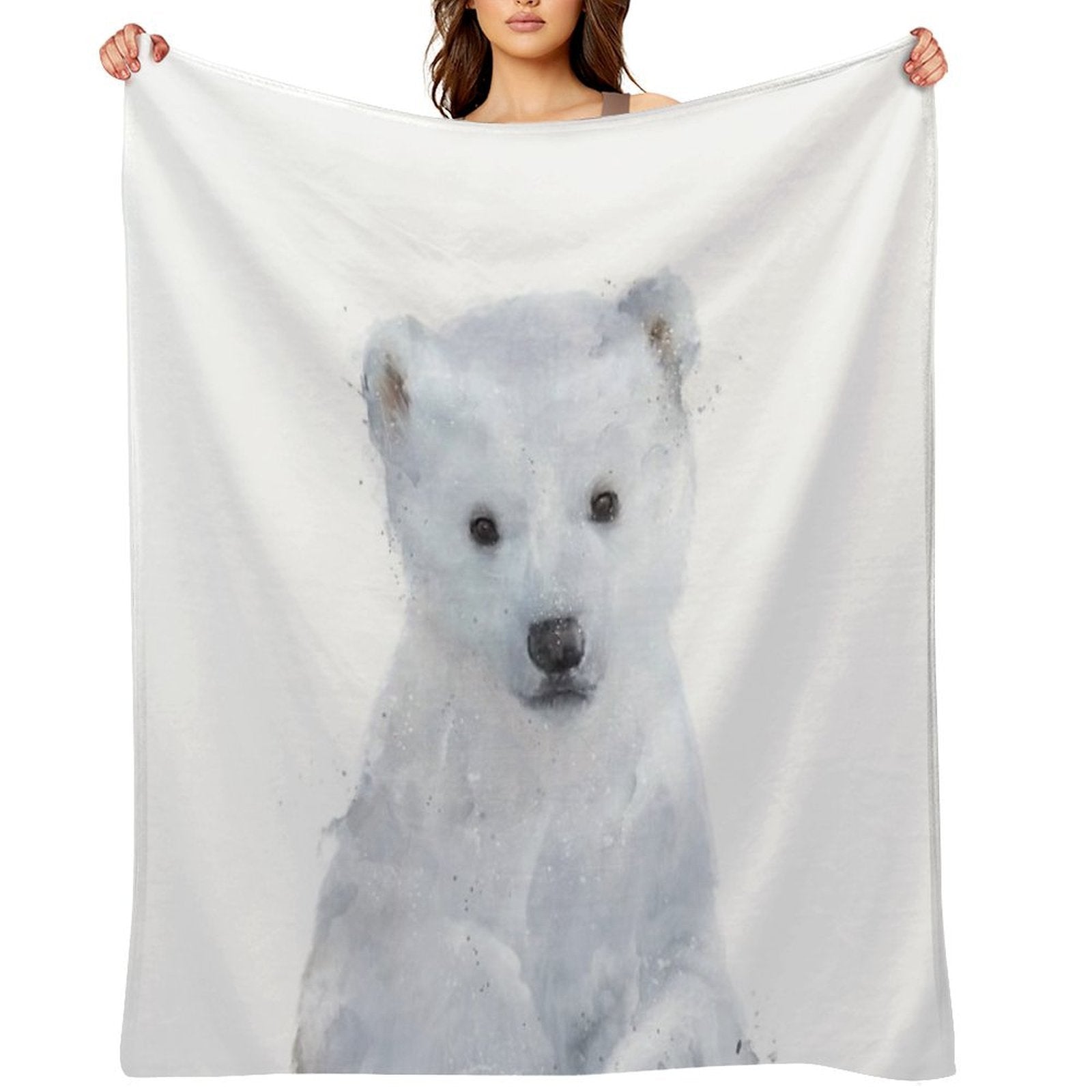 Little Polar Bear Eco-conscious Throw Blanket