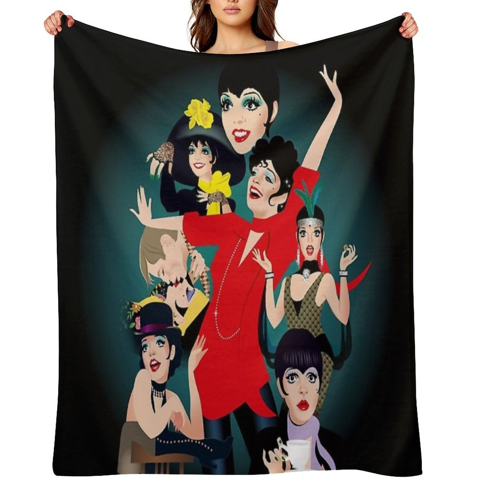 Liza with A Z Machine-washable Throw Blanket