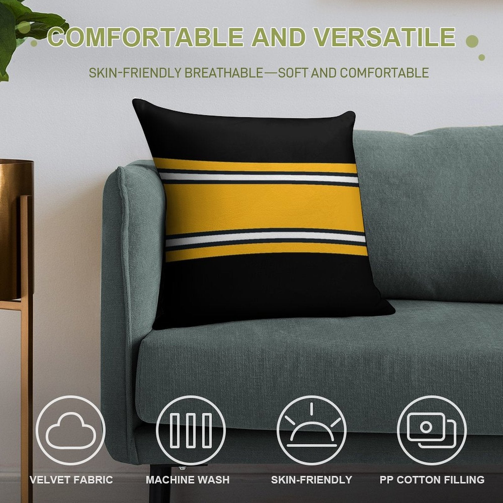 Pittsburgh Soft Home Decor Throw Pillow