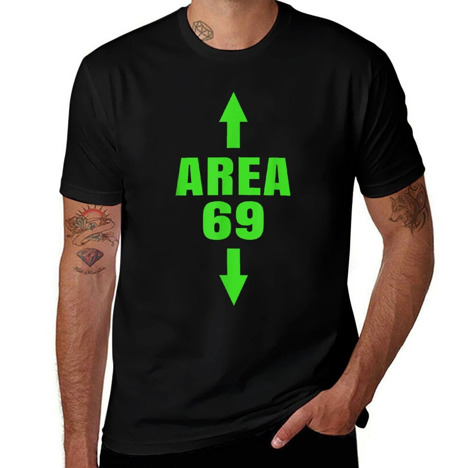 Area 69 Funny Meme Futuristic Style  Versatile T-Shirt