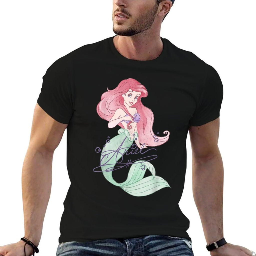 Disney The Little Mermaid Ariel Signed Portrait  Graphic-printed T-Shirt