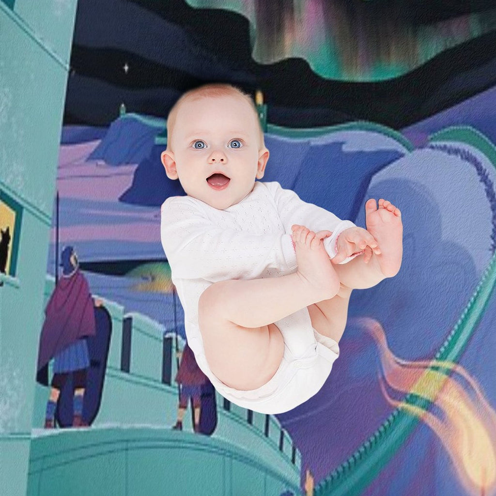 Lights Over Hadrians Wall Shrink-resistant Throw Blanket