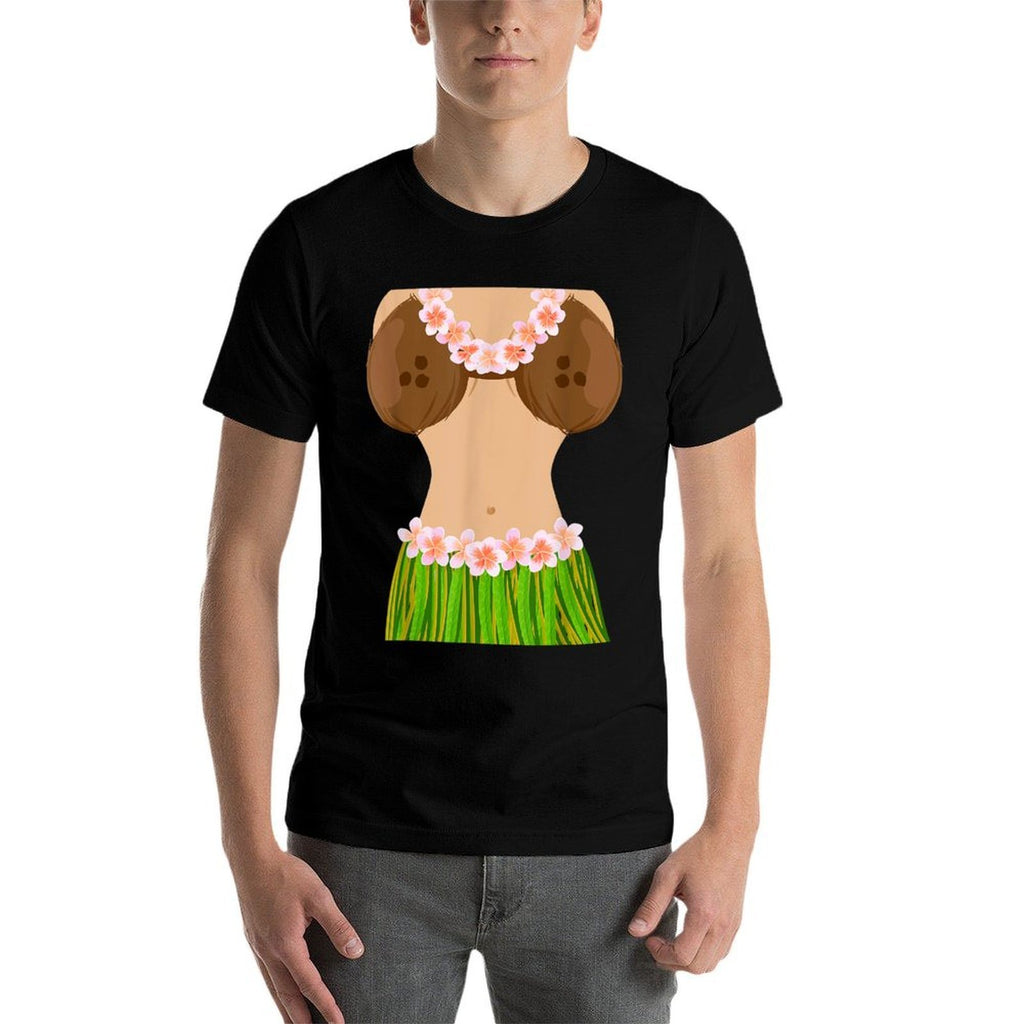 Hawaiian Coconut Shell Bra Funny Halloween Party  Affordable Price T-Shirt