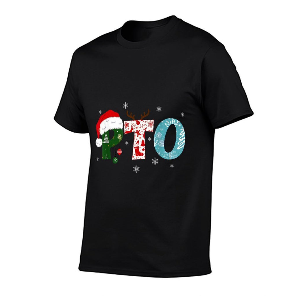 PTO Santa Hat Reindeer Parent Teacher Organization Christmas  Classic T-Shirt