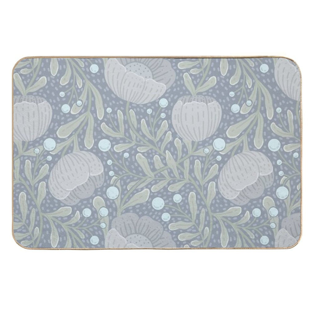 Interweaving of Flowers And Stems  Multi-Purpose Bath Mat