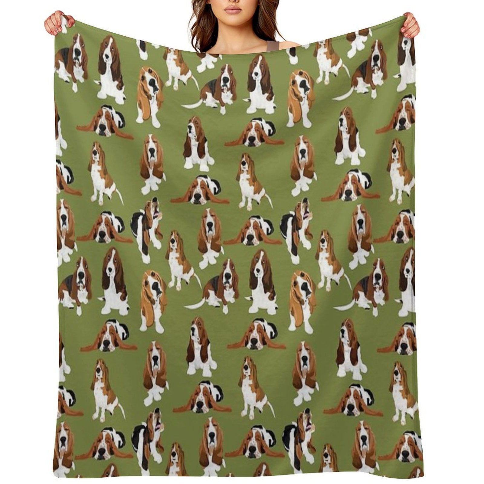 Basset Hound Eco-conscious Throw Blanket
