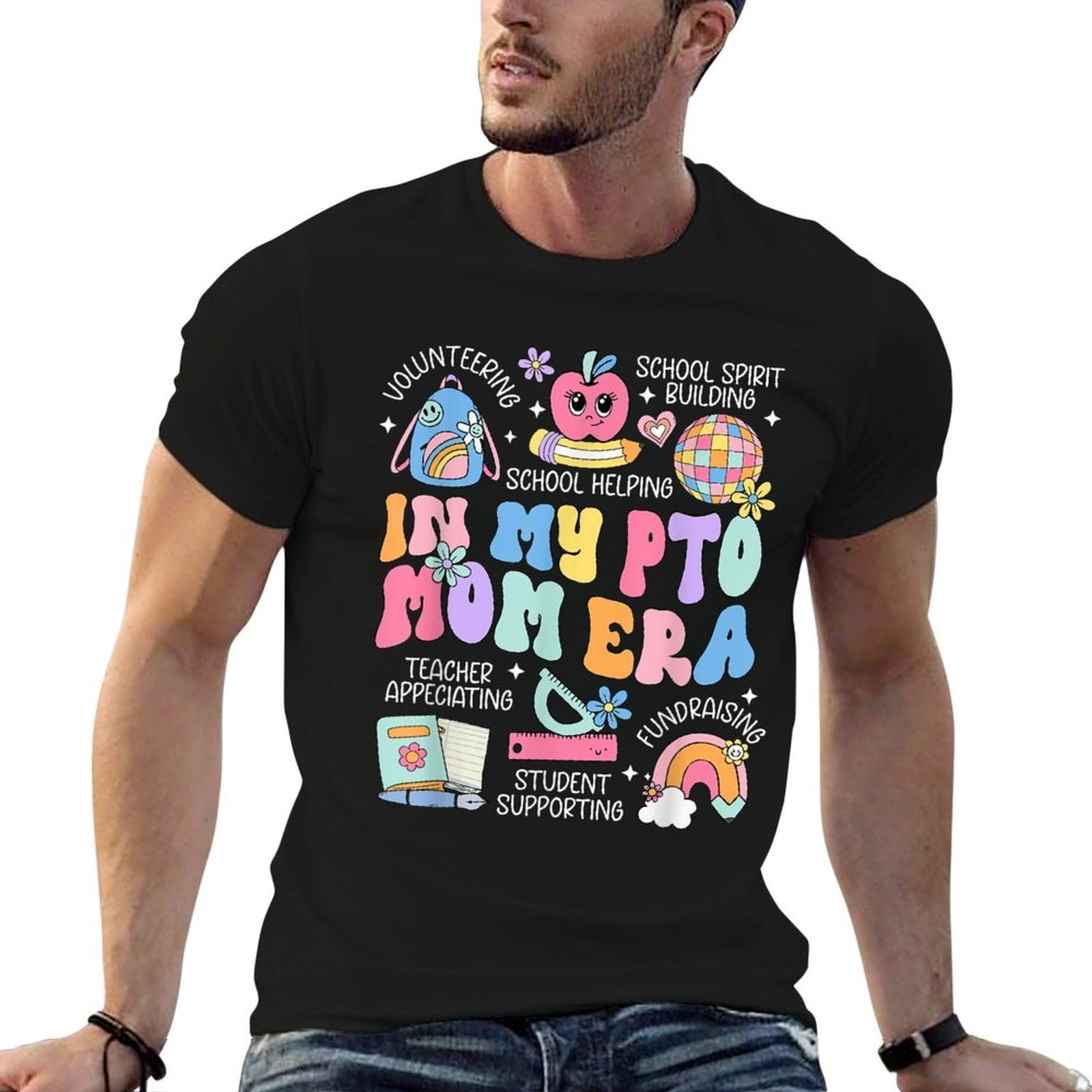 In My PTO Mom Parent Teacher Organization Back To School  Summer-ready Fabric T-Shirt