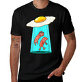 Egg Bacon UFO Abducting Funny Alien Breakfast Food Lover  Soft T-Shirt