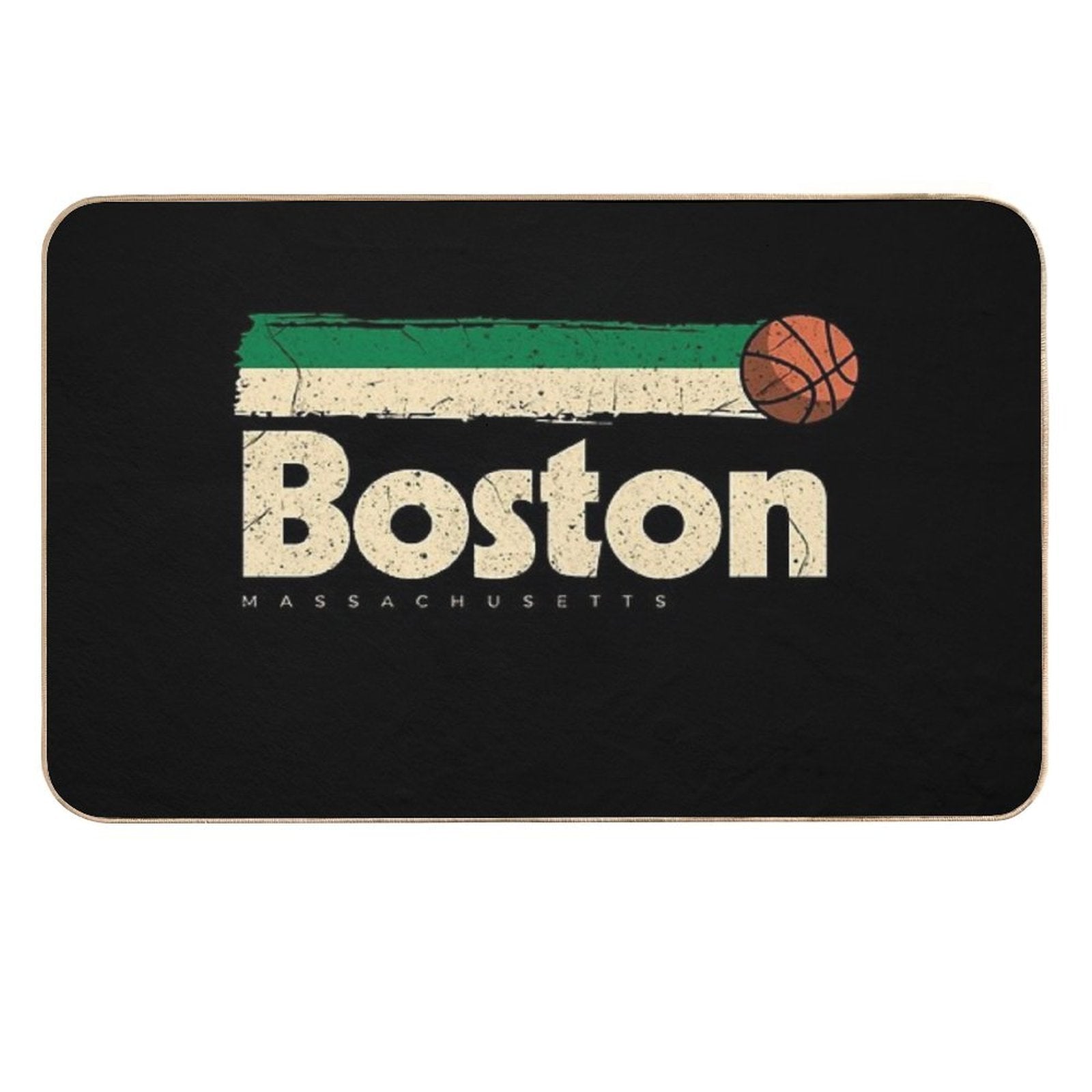 Boston Basketball B-Ball City Massachusetts Retro Boston Durable Bath Mat