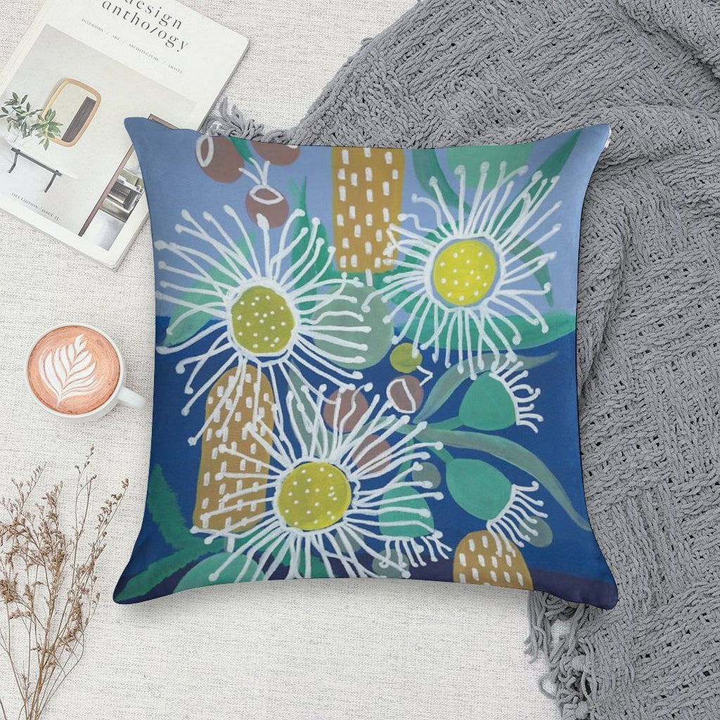 Australian Native Flowers Soft Luxury Feel Throw Pillow