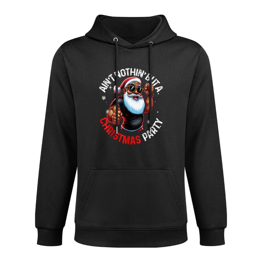 African American Santa Claus Christmas Pajama MenWomen Customizable Surface Hoodie