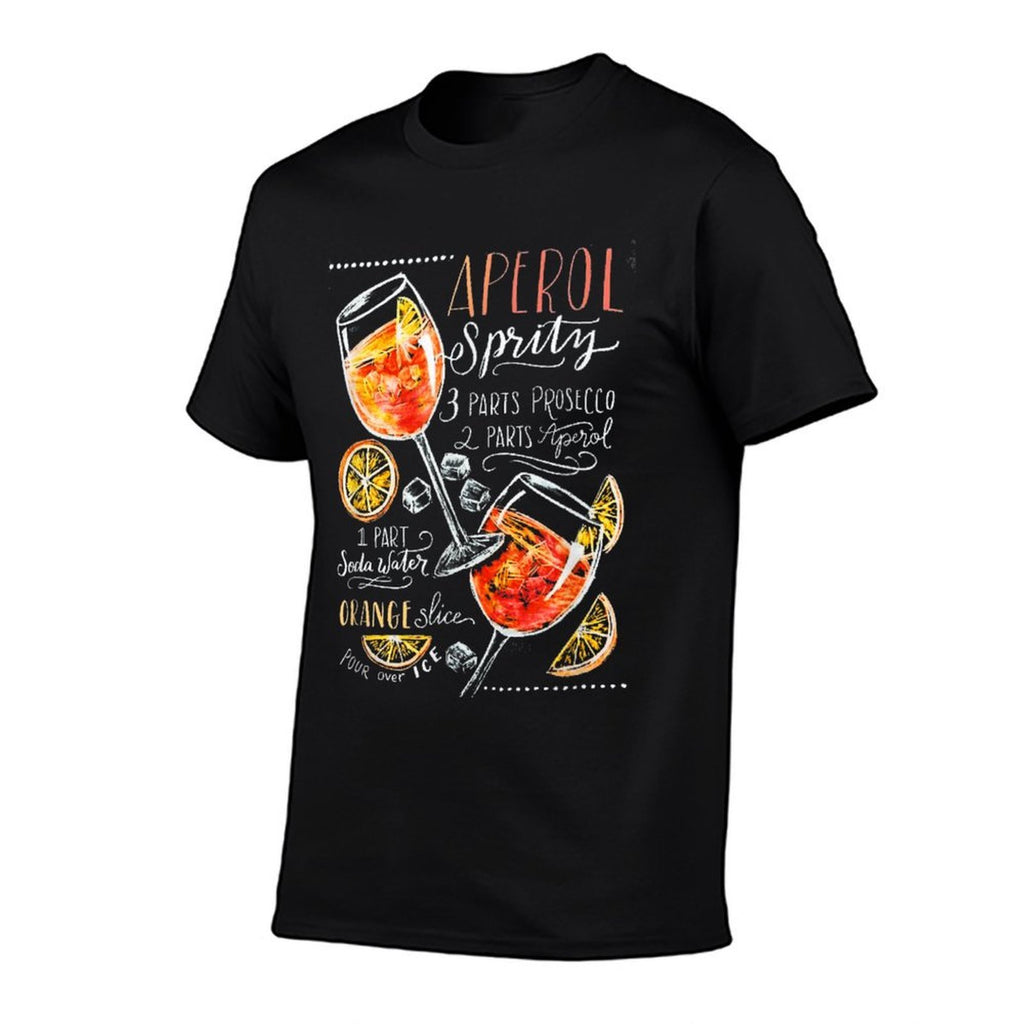 Aperol Spritz Recipe Cocktail Tshirt Perfect Drinking Gift  Slim-fit Cut T-Shirt