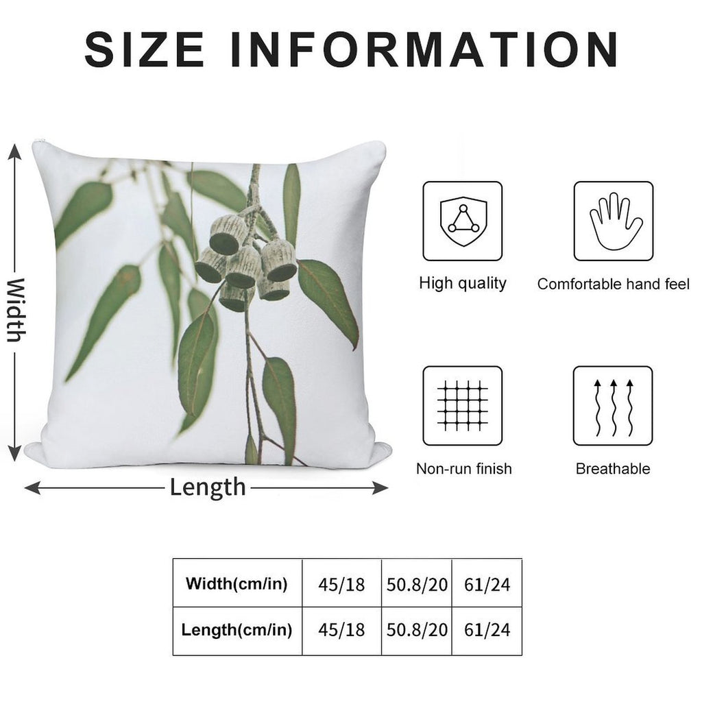 Australian Flora - Eucalyptus Gum Nuts Soft Gift Ready Throw Pillow