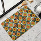 Geometric Floral Retro Durable Bath Mat