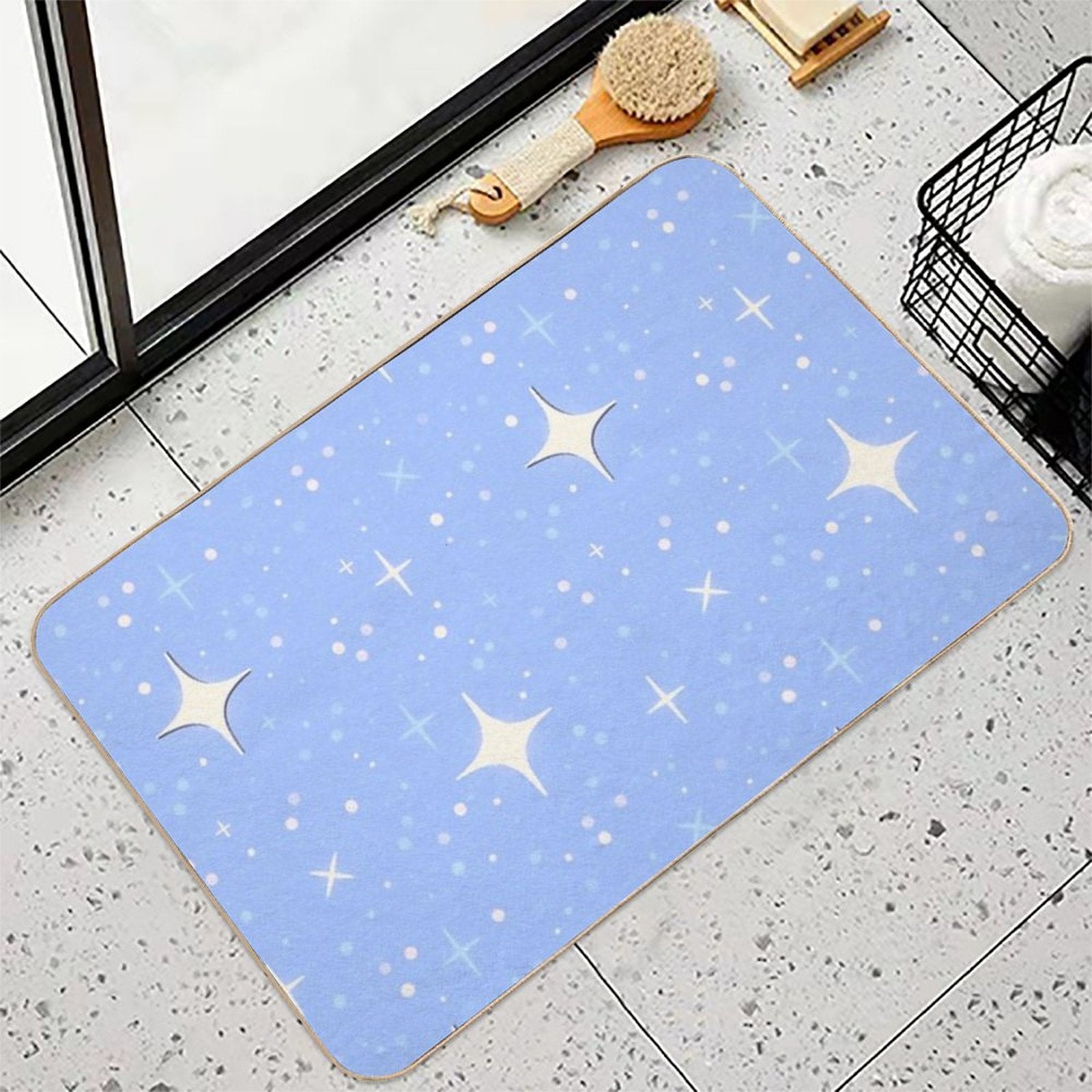 Sparkly Stars Pattern  Multi-Purpose Bath Mat