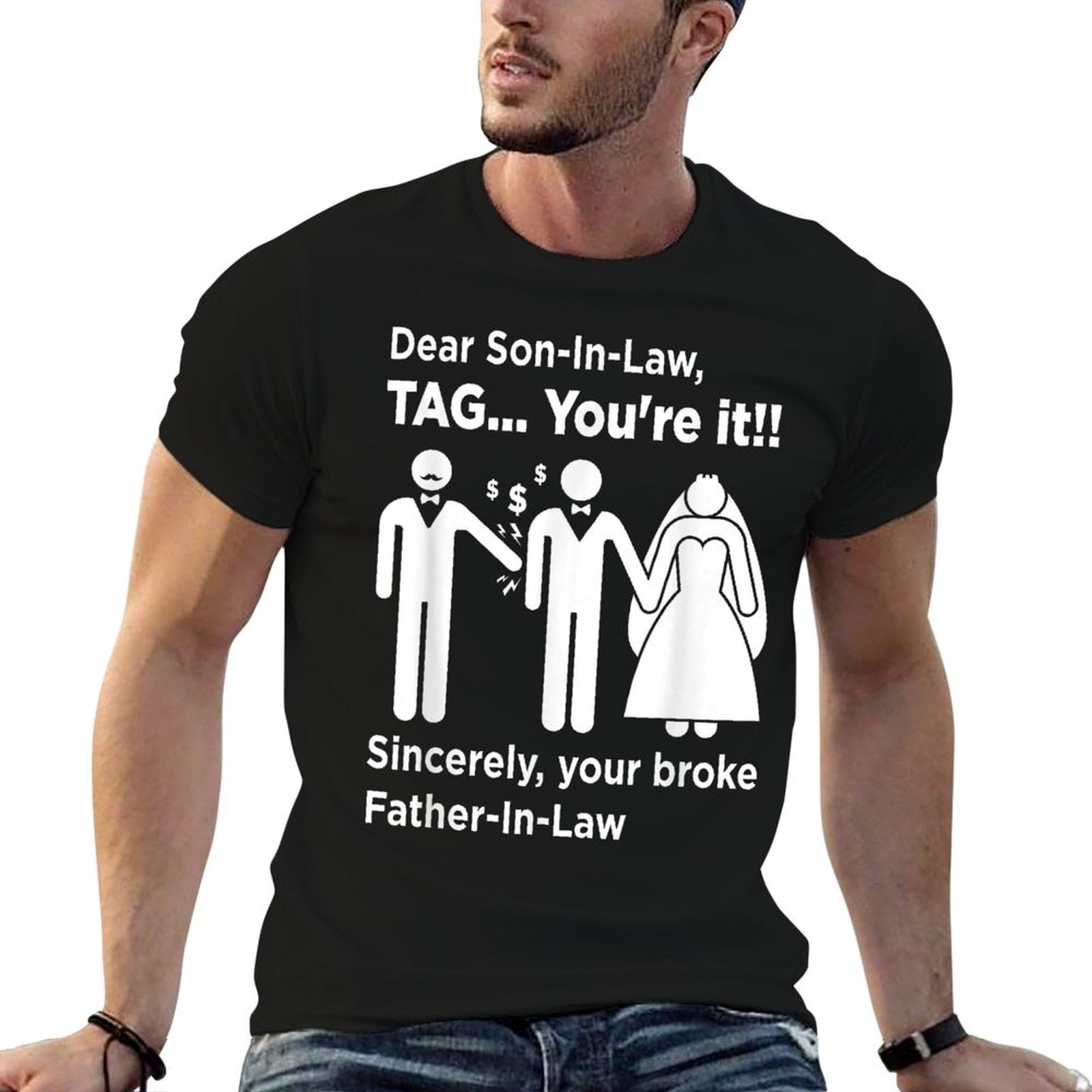 Dear Son-In-Law - Father Of The Bride Dad Wedding Marriage  Polyester Blend T-Shirt