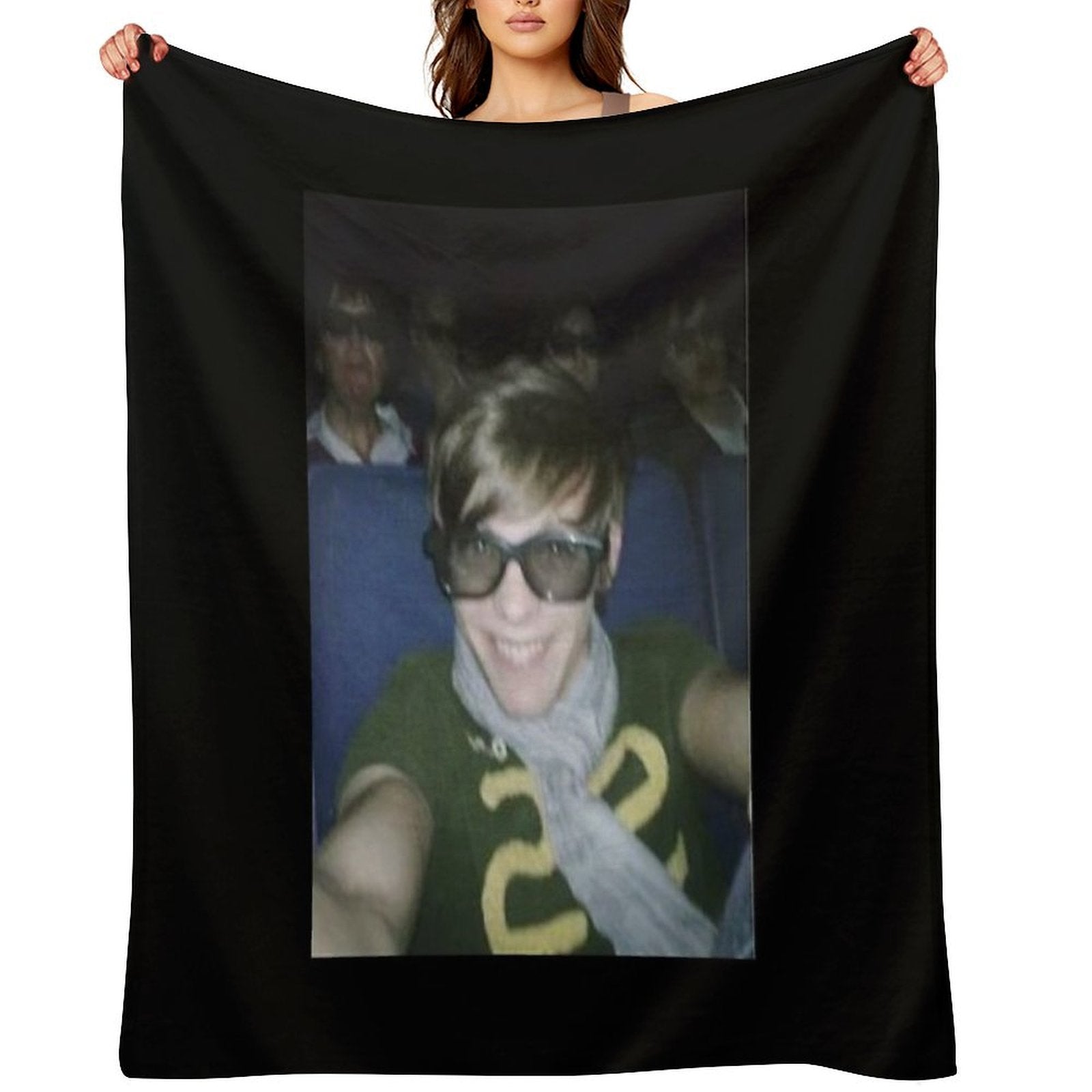 Louis Tomlinson Movie Theatre Selfie Meme Durable Throw Blanket