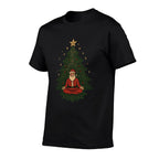 Yoga Santa Zen Christmas Tree Mandala Festive Mindful Vibes  Odor-resistant T-Shirt