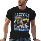 Lactose Tolerant Funny Hard Skeleton Meme Bootleg Graphic  Breathable T-Shirt