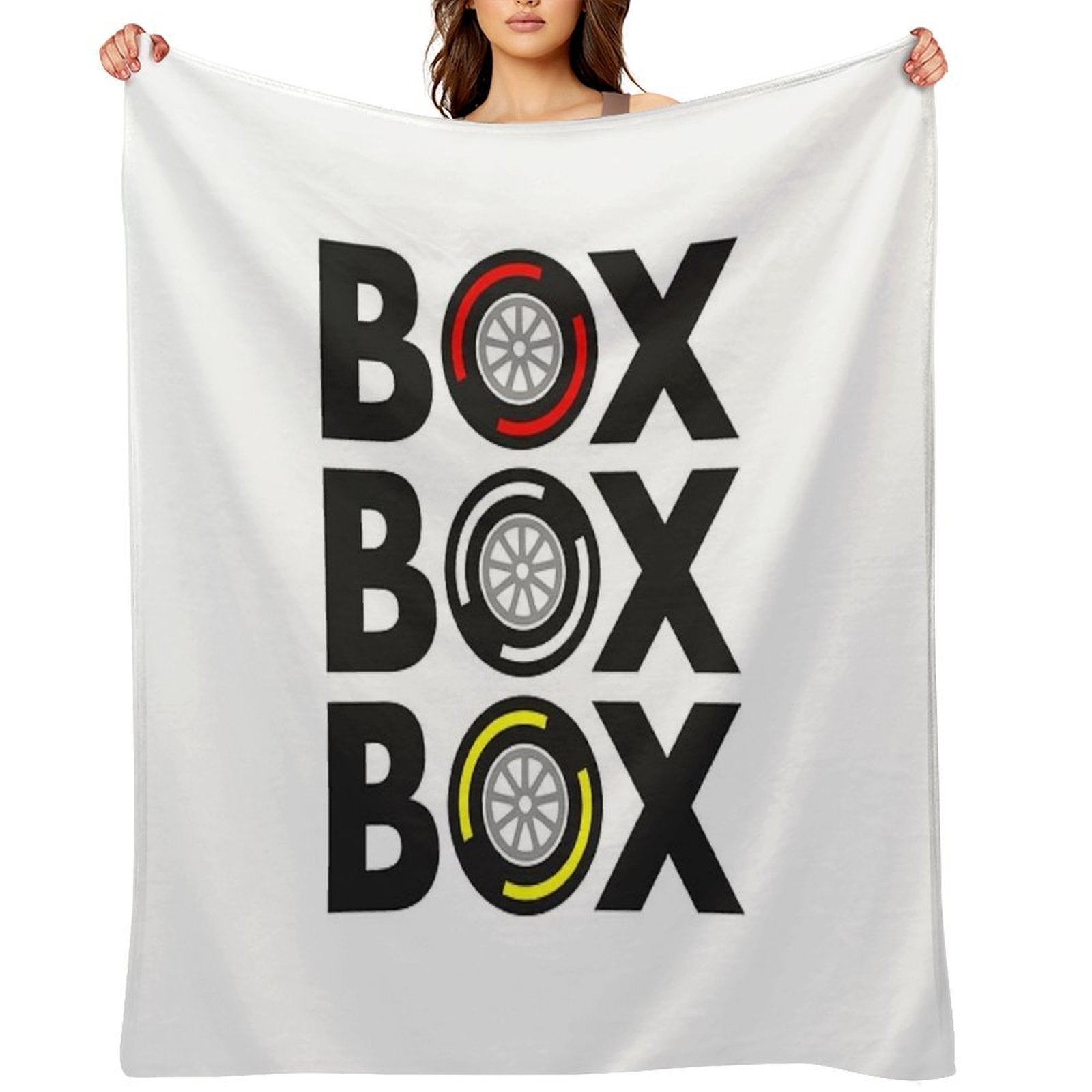 Box Box Box F1 Tyre Compound Design All-season Throw Blanket