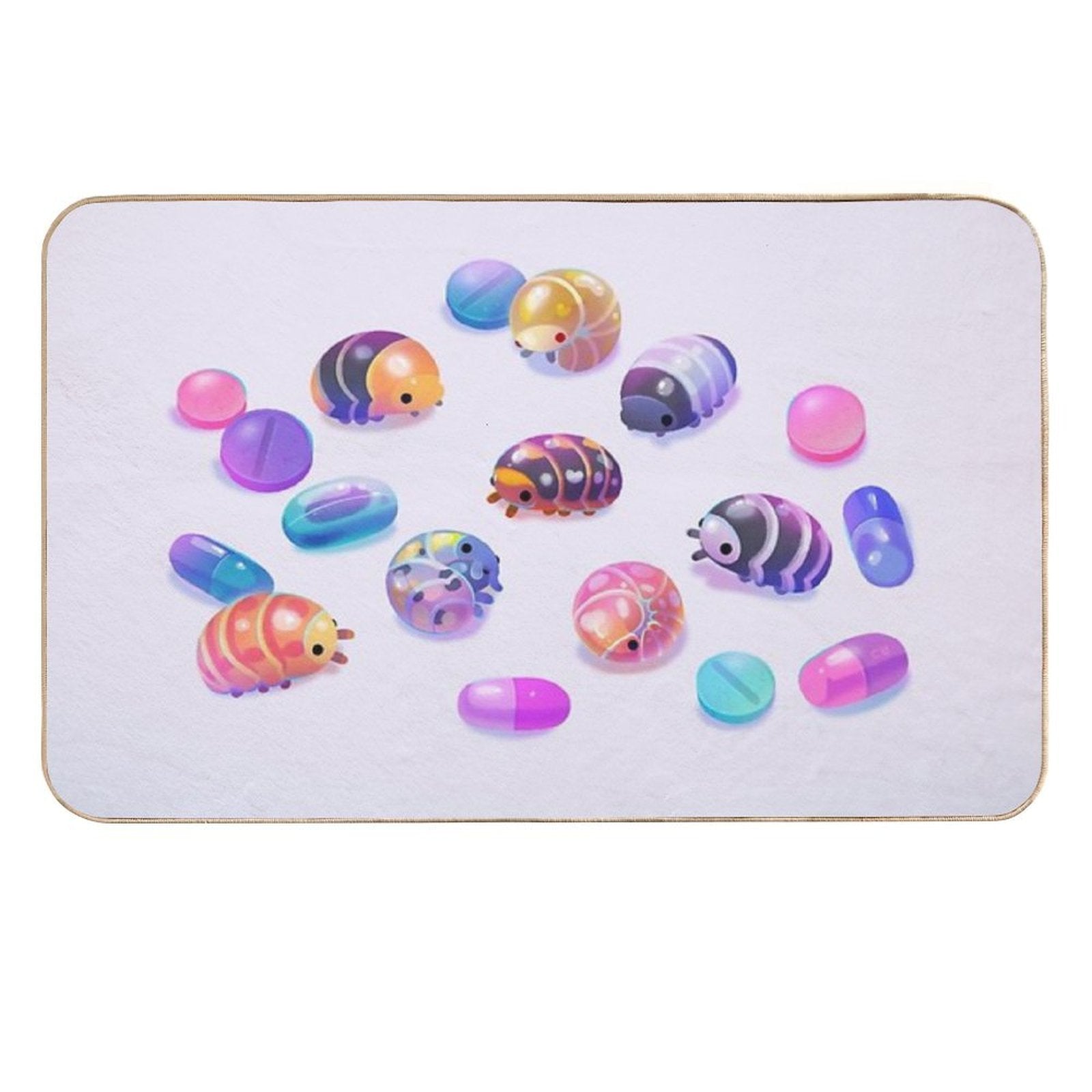 Pill Bugs  Long-Lasting Bath Mat