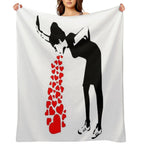 Love Sick Banksy Stencil Easy Care Throw Blanket