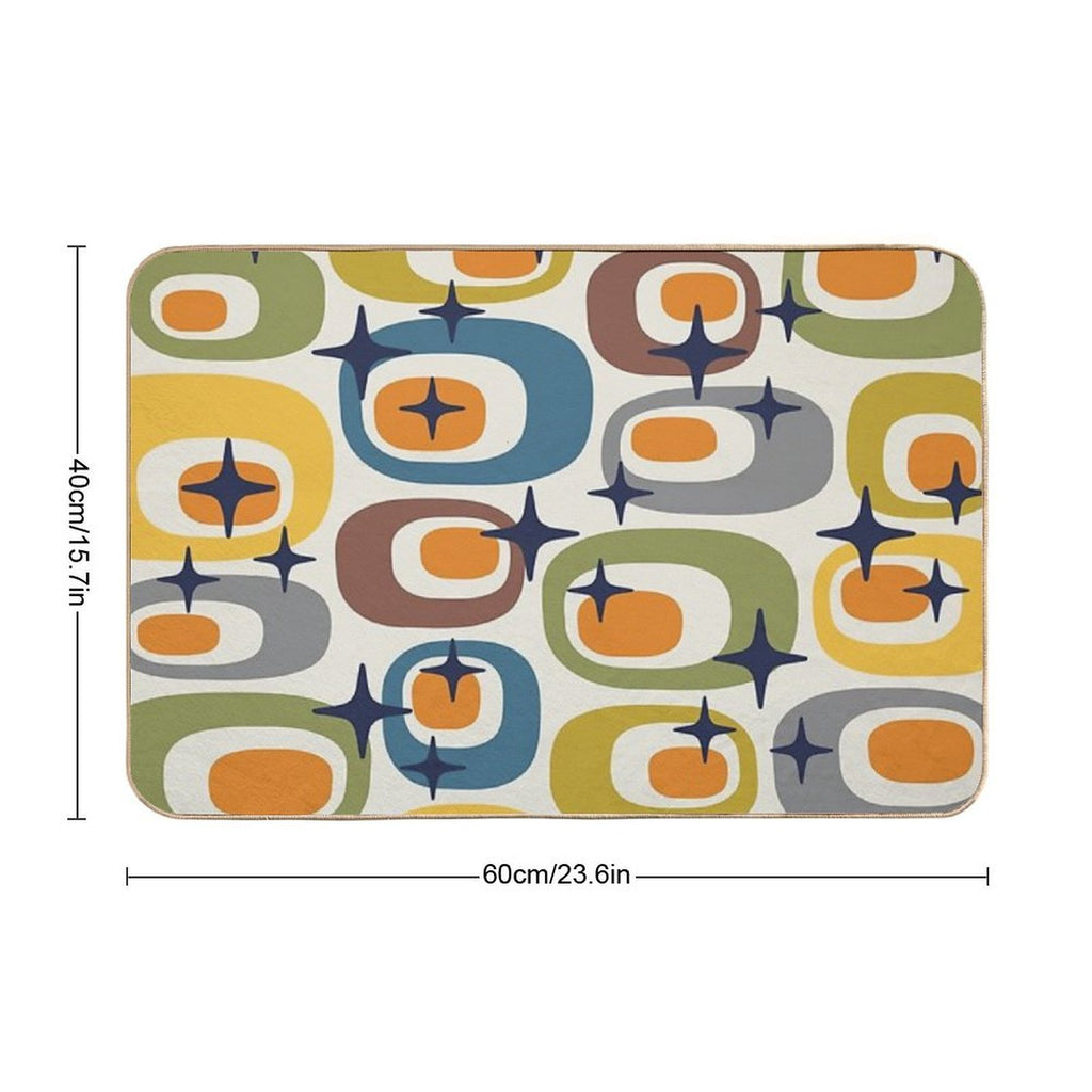 Mid Century Modern Atomic Sparkles 735  Stain-Proof Bath Mat