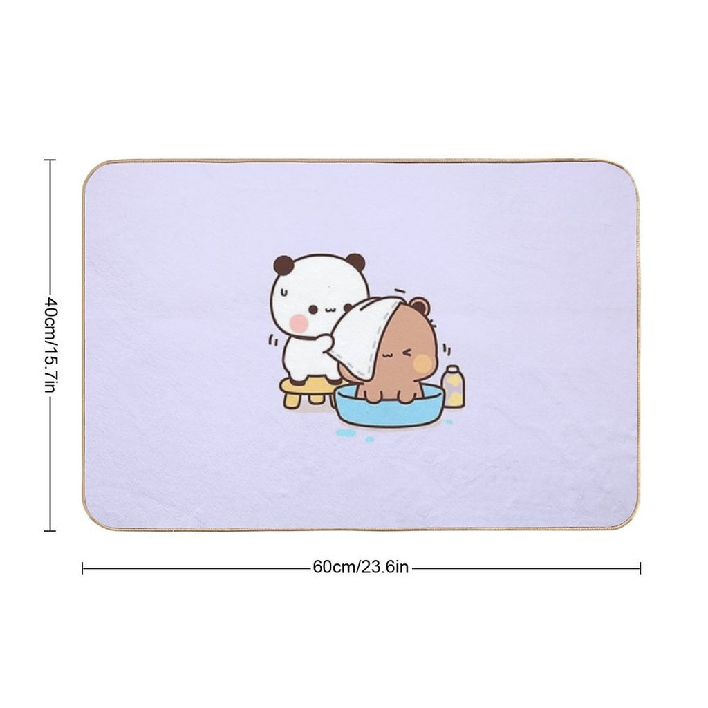 Bubu And Dudu Bath  Cute Bear Couple  Panda Yier  Bubu Brownie Bear  Odorless Bath Mat