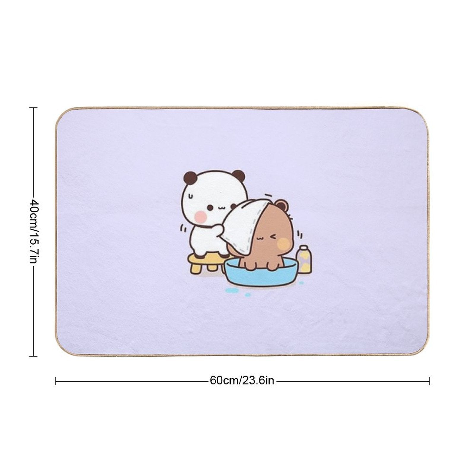 Bubu And Dudu Bath  Cute Bear Couple  Panda Yier  Bubu Brownie Bear  Odorless Bath Mat