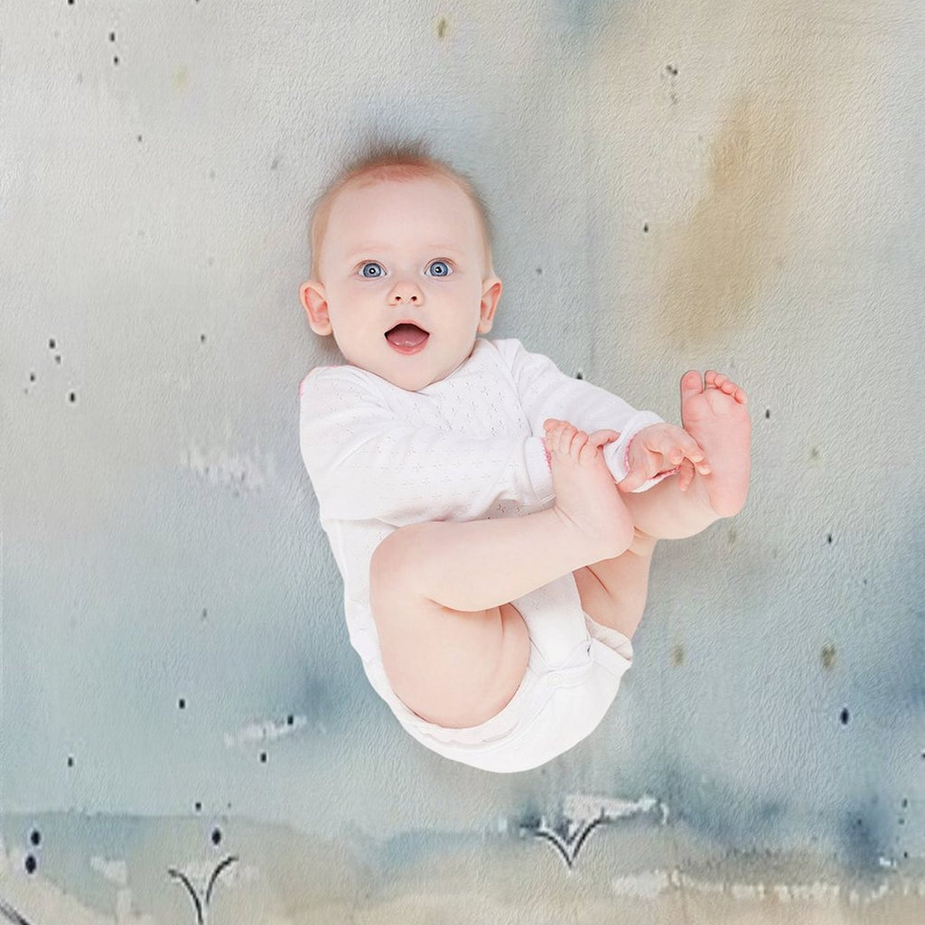 Sandpipers by The Shore – Soft Watercolor Coastal Bird Art Compact Throw Blanket