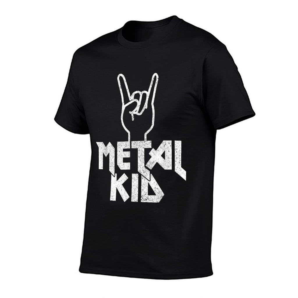 Metal Kid Apparel Co. Metal Head Heavy Black Death Metal Fan Music Gift  Ribbed Collar T-Shirt