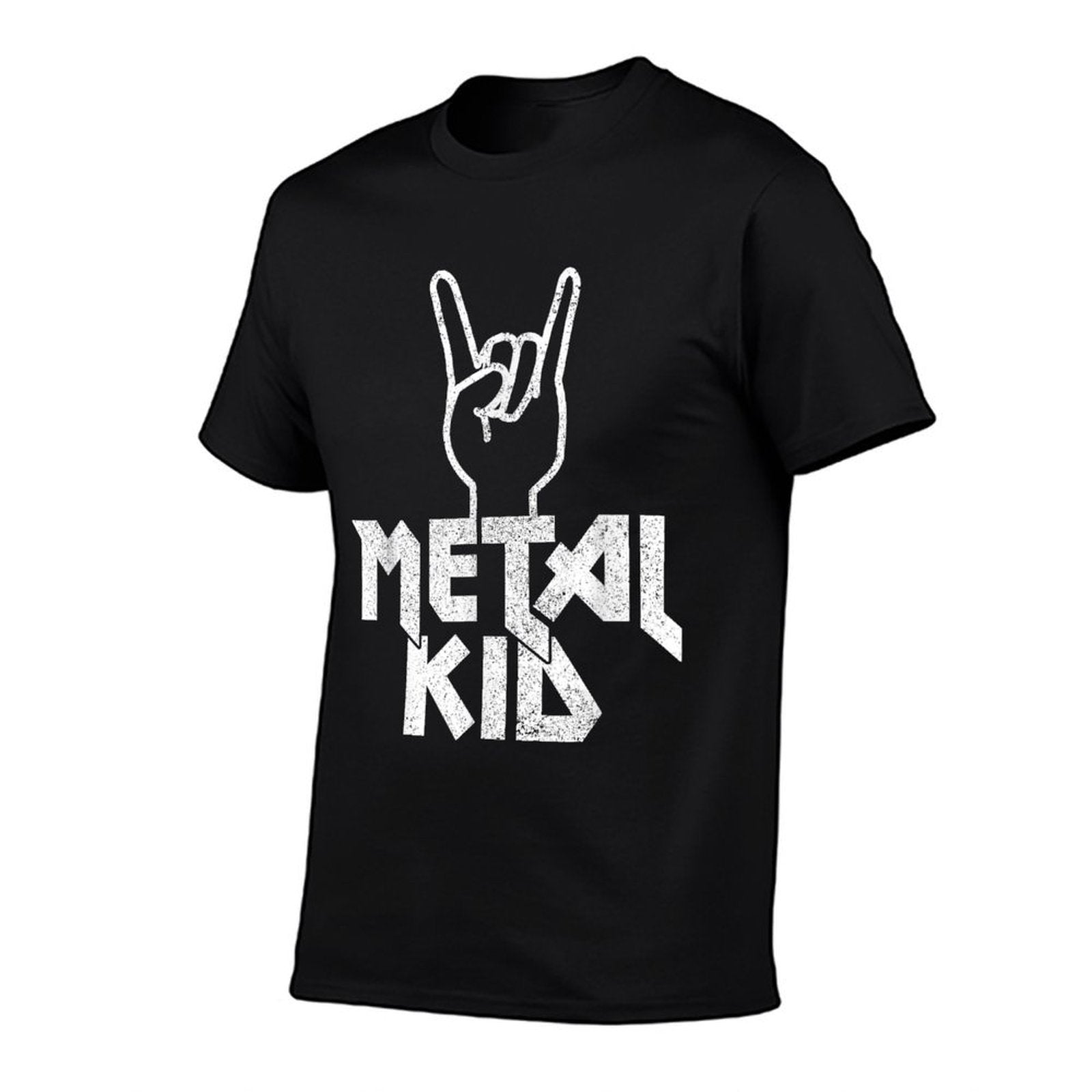 Metal Kid Apparel Co. Metal Head Heavy Black Death Metal Fan Music Gift  Ribbed Collar T-Shirt