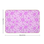 Petal Whimsy - Playful Floral Pattern  Anti-Trip Bath Mat