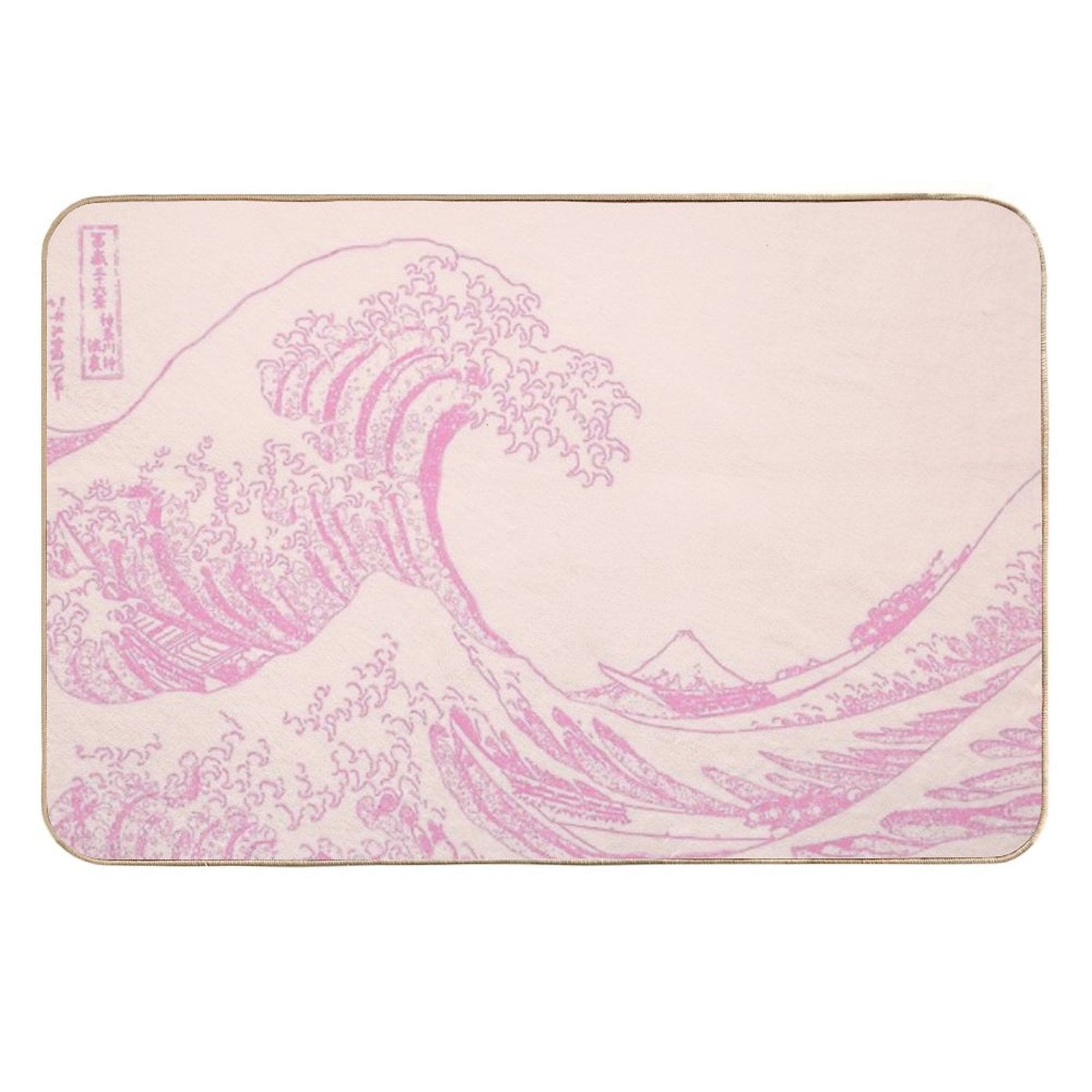 Great Wave Pink Gamer Aesthetic  Eco-Friendly Bath Mat