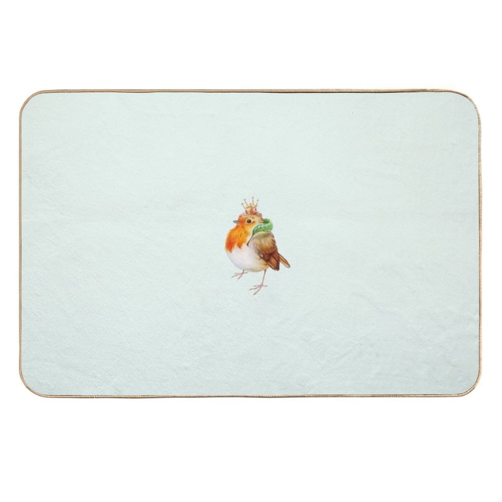 Royal Robin by Maria Tiqwah  Absorbent Bath Mat