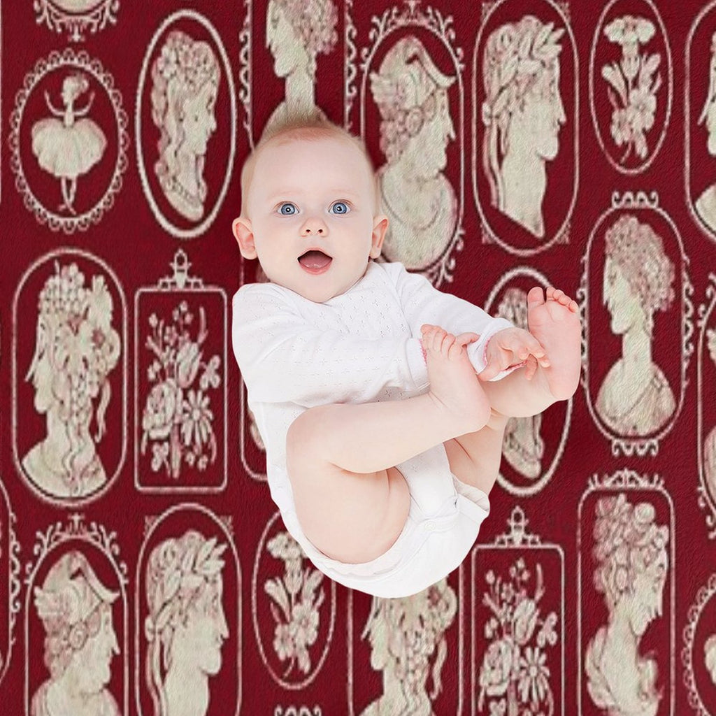 Cameos - Red Gift-ready Throw Blanket