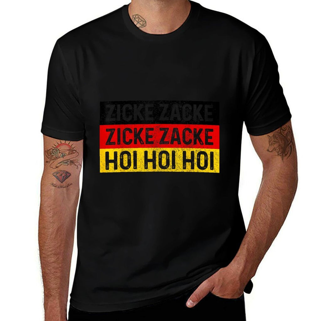 Zicke Zacke Hoi Oktoberfest German Party Funny Gift  Heathered Texture T-Shirt