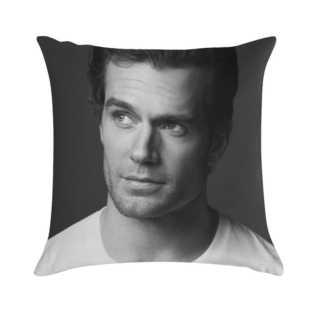 Henry Cavill Soft Hidden Zipper Throw Pillow